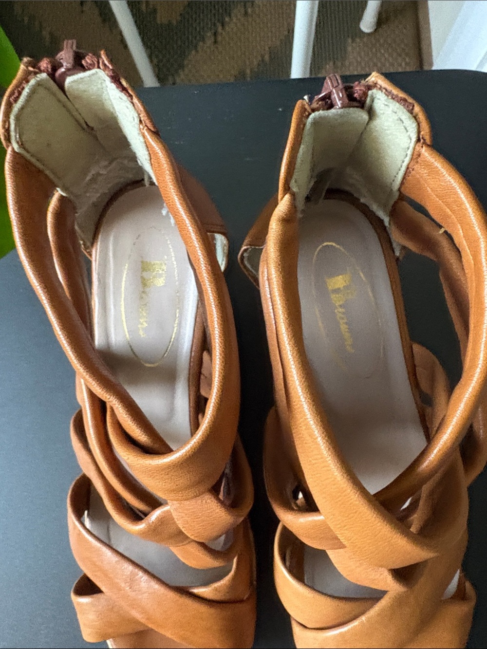 Browns Wedge Sandals, Gladiator | Cork | Platform | Cognac | Size 38 - Picture 2 of 16